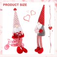 thumbnail image 3 of Valentines Day Decor 2PCs Valentine Gnomes Plush Dolls Scandinavian Tomte Swedish Gnome Elf Dwarf Figurines Valentine's Day Gifts Presents Anniversary Dinner Wedding Party Home Tabletop Decor Ornament, 3 of 7
