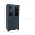 thumbnail image 6 of Sunnydaze Lockable Adjustable 48.75" Plastic 3-Shelf Freestanding Garage Storage Cabinet, Charcoal, 6 of 9