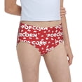 thumbnail image 6 of Pofeuu Popcorn2 Print Soft Cotton Underwear Girls'Briefs Soft Undies, 6 of 7