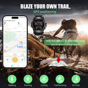 AUOSHI GPS Smartwatch with Compass, Fitness Tracking, 1.39 HD Display, 100+ Sports Modes, IP67 Waterproof