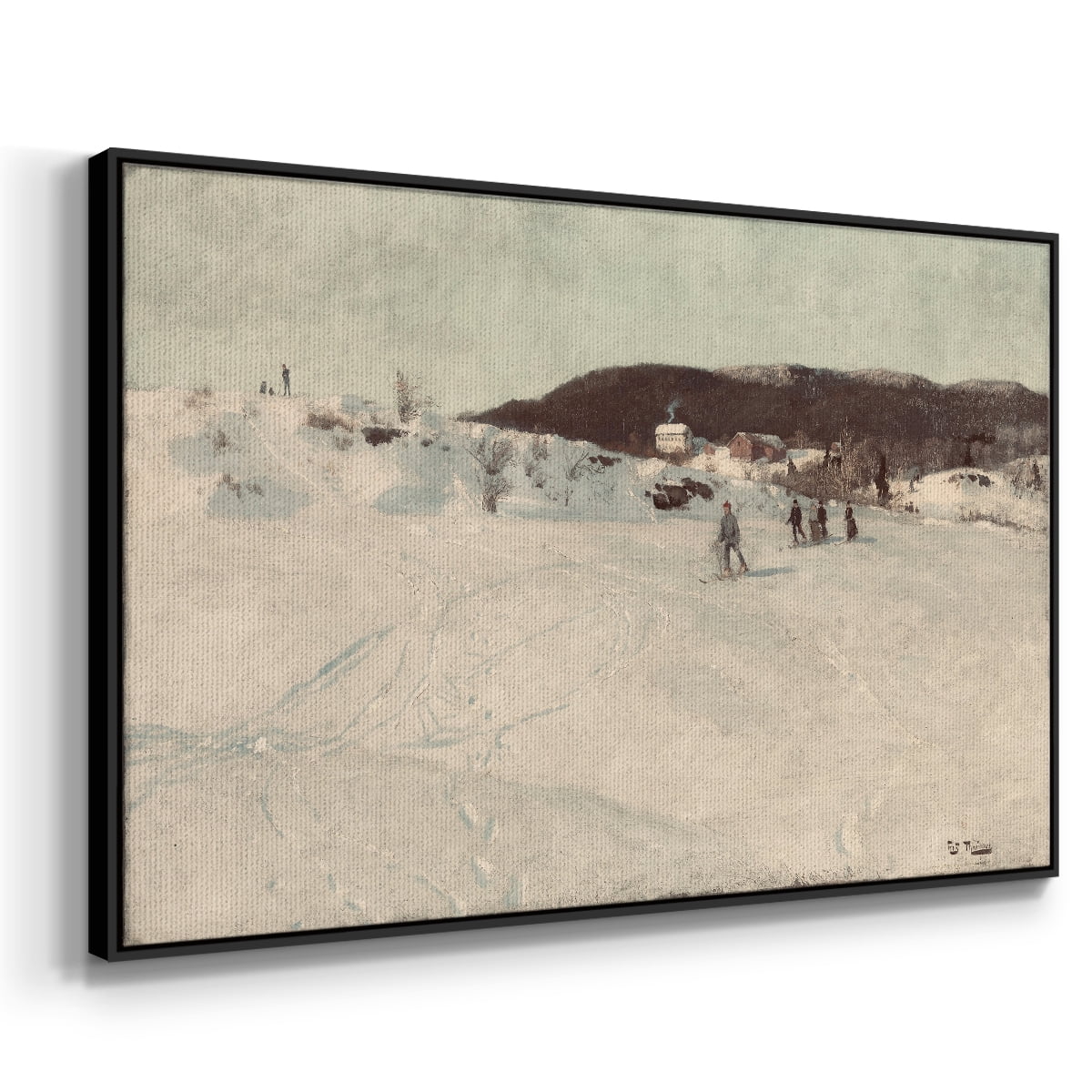 Vintage Landscape-CCLXXVI By Wexford Home Framed in Black Wood Gallery Wrapped Canvas 25 in. x 37 in.