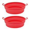 thumbnail image 1 of Air Cooker Pot, 2Pcs Silicone Air Cooker Pot With Handle Round Fryer Liner Tray Replacement For Kitchen Cooking Accessories 21cm, 1 of 8