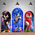 thumbnail image 2 of Arco de fondo de Sonic Hedgehog para fotografía, fondo de poliéster para decoración de fiestas de cumpleaños de niños, accesorios para fotomatón de baby shower, 2 of 4