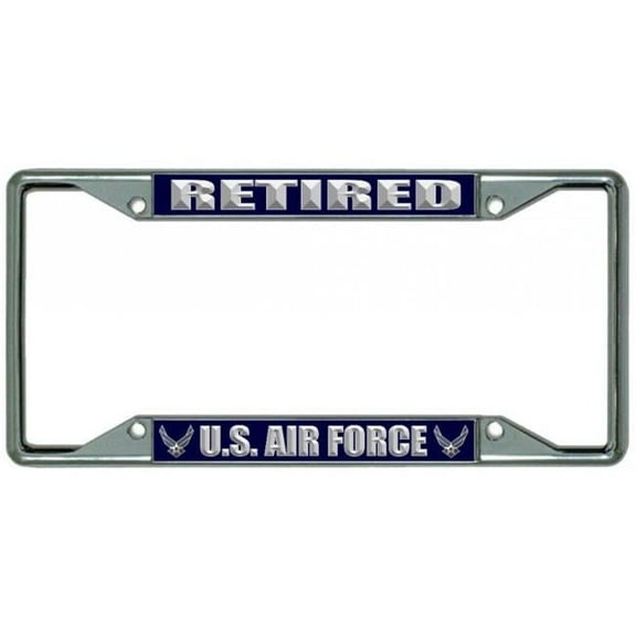 U.S. Air Force Retired Every State Chrome License Plate Frame
