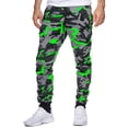 thumbnail image 3 of Homeyce Mens Sweatpants Camo Pants with Pockets Camouflage Sweatpants Straight Leg Big and Tall Casual Lightweight Cargo Sweats Lounge Pants Elastic Waist Drawstring Joggers Trouser,Green 2XL, 3 of 5