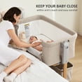 thumbnail image 2 of Angelbliss 3-in-1 Baby Bassinet & Bedside Sleeper, 6-Height Adjustable Rocking Crib for Newborns with Storage Basket, 2 of 7