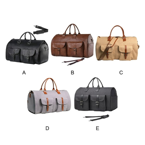 Becaristey Business Travel Clothing Bag Convertible Hanging Suitcase For Wrinkle-free Clothes 2-in-1 Black