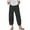 Gray, variant on WIZUTIZ Work Pants Women Classic Leisure Baggy Wide Leg Sweatpants Stretch Elastic High Waist 7/8 Length Dress Pants Solid Asymmetrical Cropped Sweatpants for Teen Girls Athletic Graduation Green