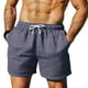 thumbnail image 4 of Ceisia Summer Men's Casual Checkered 5 Inch Beach Shorts Quick Dry Drawstring Waist Swim Trunks with Pockets Dark Blue M Gifts, 4 of 5