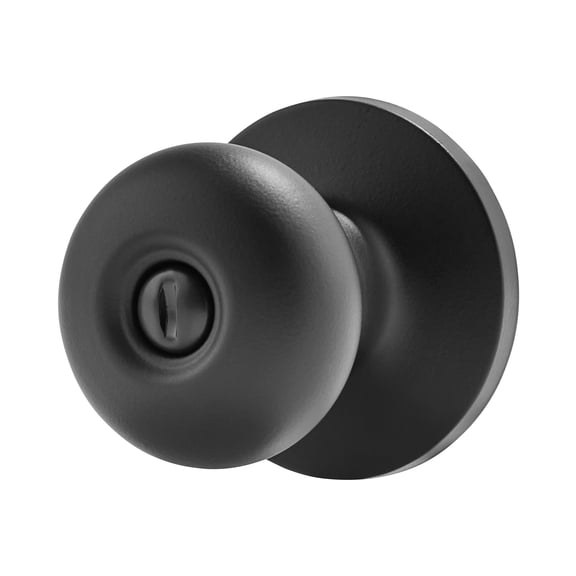 Hyper Tough Privacy Bed & Bathroom Mushroom Doorknob, Matte Black