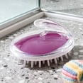 thumbnail image 3 of M Buder Soft Tooth Hair Scalp Massager Shampoo Brush, Transparent Shower Scrubber, Ergonomic Handheld Head Scalp Massage Tool for Men and Women, Enhances Circulation and Removes Dandruff (Purple), 3 of 9