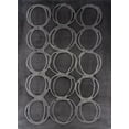 thumbnail image 2 of Willett, Michael 19x24 White Modern Wood Framed Museum Art Print Titled - Concentric Metallic in Gunmetal, 2 of 4