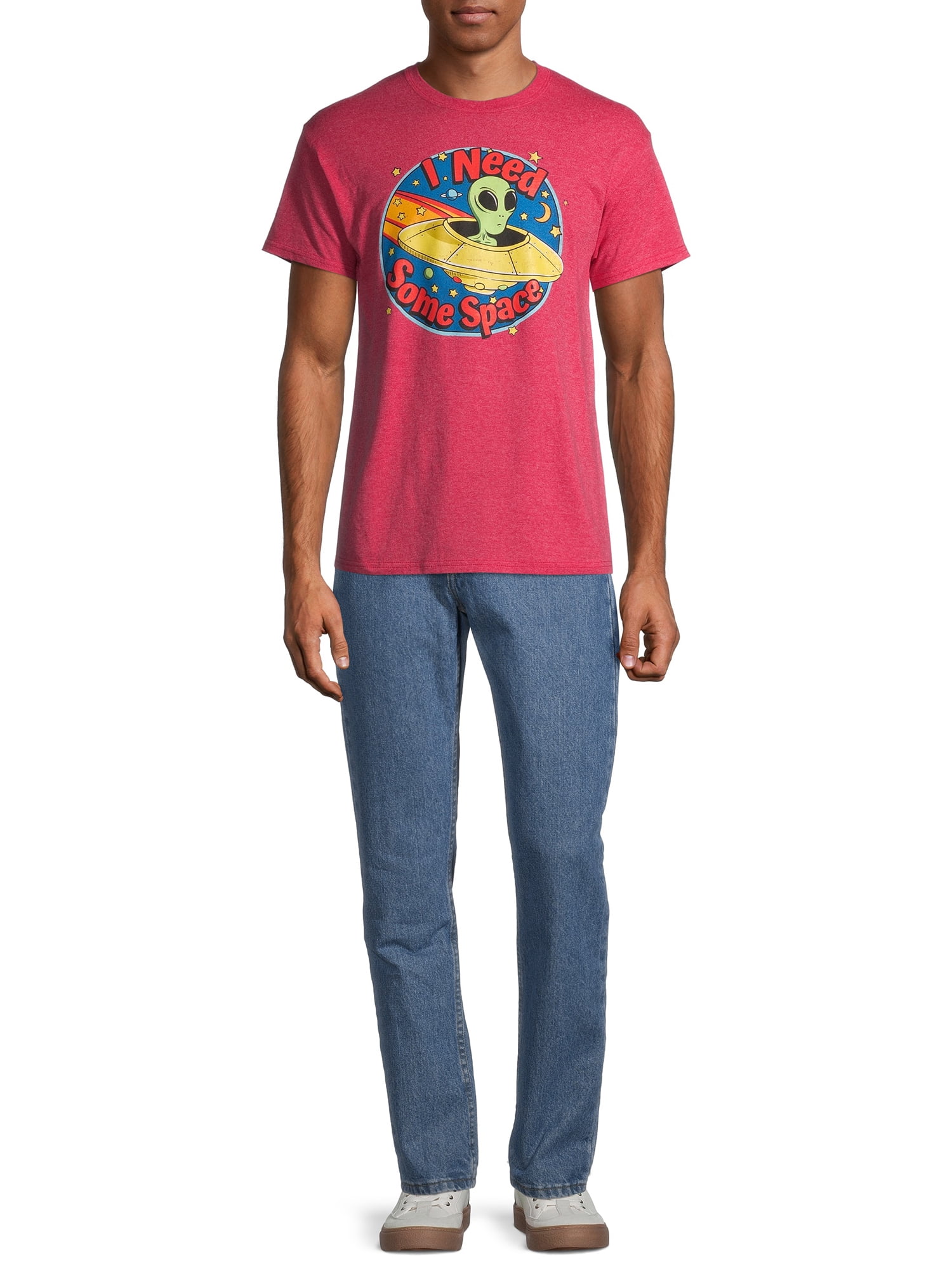 Humor Alien I Need Space Men's and Big Men's Graphic T-Shirt