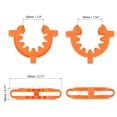 thumbnail image 4 of Uxcell Plastic Mounting Clamp Lab Joint Clip for 40/35 or 40/50 Glass Taper Joints Orange 5 Pack, 4 of 5