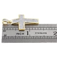thumbnail image 4 of Domed Diamond Cross Pendant 10K Yellow Gold Mens Round Pave Mini Charm 0.50 Tcw., 4 of 5