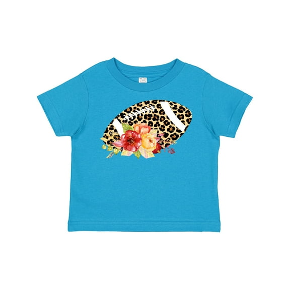 Inktastic Football with Flowers and Leopard Spots Boys or Girls Toddler T-Shirt