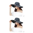 thumbnail image 2 of Sombrero ligero y transpirable Sonducket elegante Fibra amplia aplicación peso ligero Negro 2Conjunto, 2 of 6
