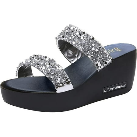 

Sandals for Women Elastic Sandals Comfy Slip on Ring Toe Flip Flop Vintage Large Size Summer Womens Shoes