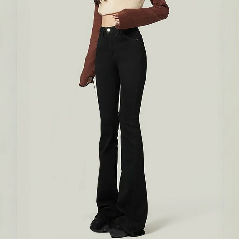Low Rise Jeans Women's Jeans Flare Bell Bottom Cute High Waist