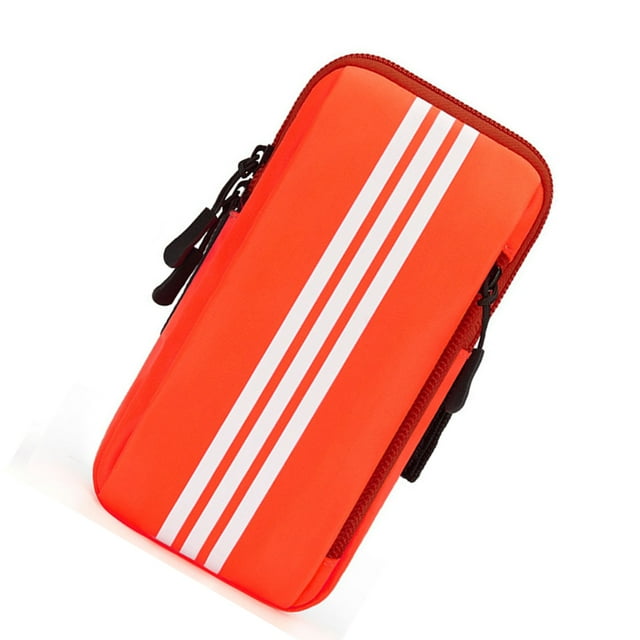 Eigraketly Cierre de cremallera Bolsa para el brazo del teléfono móvil Senderismo Correr Bolsa de almacenamiento ajustable Fitness Entrenamiento Teléfono Ropa Deportiva, Zapatos Naranja Eigraketly OD028879-04B