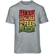 Teelocity Feel Alright Graphic T-Shirt (Medium - Standard Fit, Athletic Heather Black Stroke)