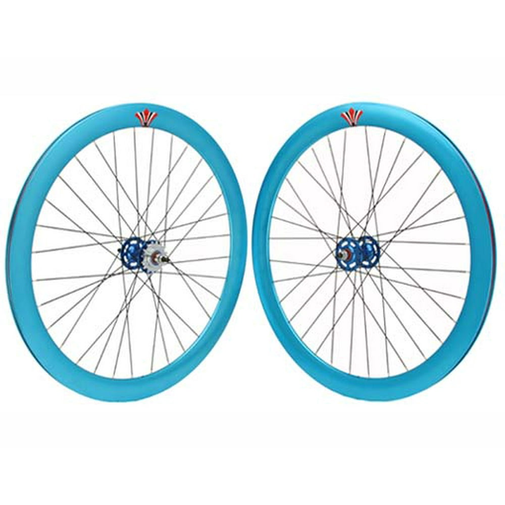 blue bike rims