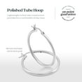 thumbnail image 3 of Kezef Lightweight Hoop Earrings, 925 Sterling Silver, 3 of 7