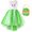 Green Set, variant on Girls Dress Green Easter Rabbit High Low Dress Egg Hunting Bag 4 Years