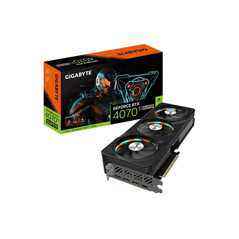 GIGABYTE GeForce RTX 4070 Ti SUPER GAMING OC 16G Graphics Card, 3x WINDFORCE Fans, 16GB 256-bit GDDR6X, GV-N407TSGAMING OC-16GD Video Card GIGABYTE GeForce RTX 4070 Ti SUPER GAMING OC 16G Graphics Card, 3x WINDFORCE Fans, 16GB 256-bit GDDR6X, GV-N407TSGAMING OC-16GD Video Card