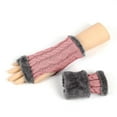thumbnail image 4 of Awdenio Women's Running Gloves, Women Winter Wrist Arm Warmer Solid Knitted Long Fingerless Gloves Mitten, 4 of 4