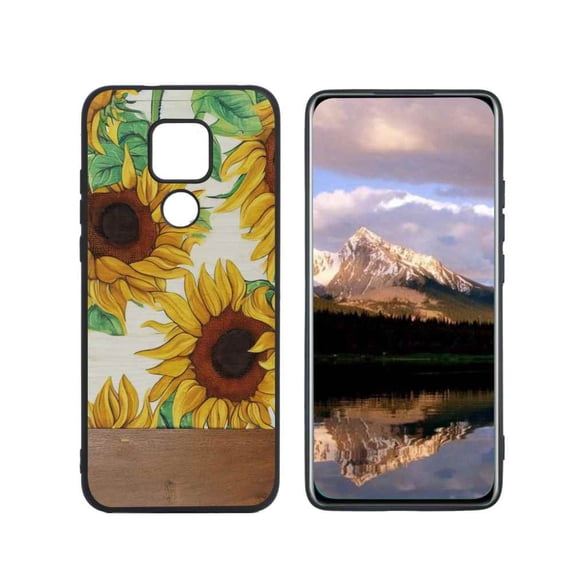 Summer-Sunflowers-Wood-Panel-310 Phone Case, Degined for Moto G Play 2021 Case Men Women, Flexible Silicone Shockproof Case for Moto G Play 2021