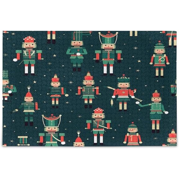Christmas Nutcrackers Jigsaw Puzzles 1000 Pieces, Puzzles for Adults Challenging Kids Teens Family Puzzle Game, 29.5"x19.7"