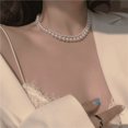 thumbnail image 3 of Collar de perlas de doble capa estilo palacio retro Collar de cadena tipo gargantilla de estilo Hong Kong de alto nivel y combinable, 3 of 5