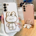 thumbnail image 2 of Mirror Plating Phone Holder Case For Samsung Galaxy S23 S20 S22 S21 S10 S9 S8 Note 10 20 8 9 Plus Ultra 5G S20 Fe Stand Cover, 2 of 5