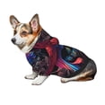 thumbnail image 6 of Goofa Artistic Colorful Bird Pattern Small Dog Sweater Hoodies Pet Grey Hooded Soft Fleece Sweatshirts with Pocket Fall Winter Puppy Cat Sweaters Warm Clothes-Medium, 6 of 8
