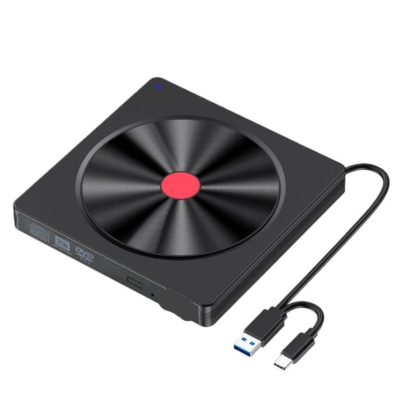 Portable External Blu-ray Drive USB 3.0 Type-C BD Reader DVD CD Burner High-Speed Optical Drive - Silent & Shockproof Tech