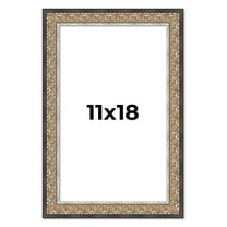11x18 Frame Silver Real Wood Picture Frame Width 1.75 Inches | Interior Frame Depth 0.5 Inches |