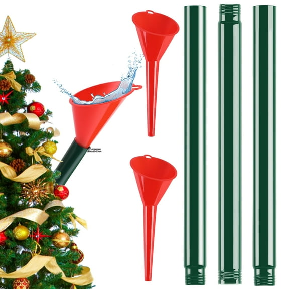 Fabulas Tree Watering Funnel, 48.6 Inch Watertight Watering System with Long Funnel Spout, Adjustable Tree Watering Tool for Indoor & Outdoor Live Trees, Plants