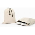 thumbnail image 2 of Shoe Bags for Travel Packing - Drawstring Sneaker Travel Bags - Cotton Cloth Shoe Dust Bags for Storage & Luggage - Washable Dust Cover Bags for Boots and Dress Shoes (3 Medium: 19"x15"), 2 of 6