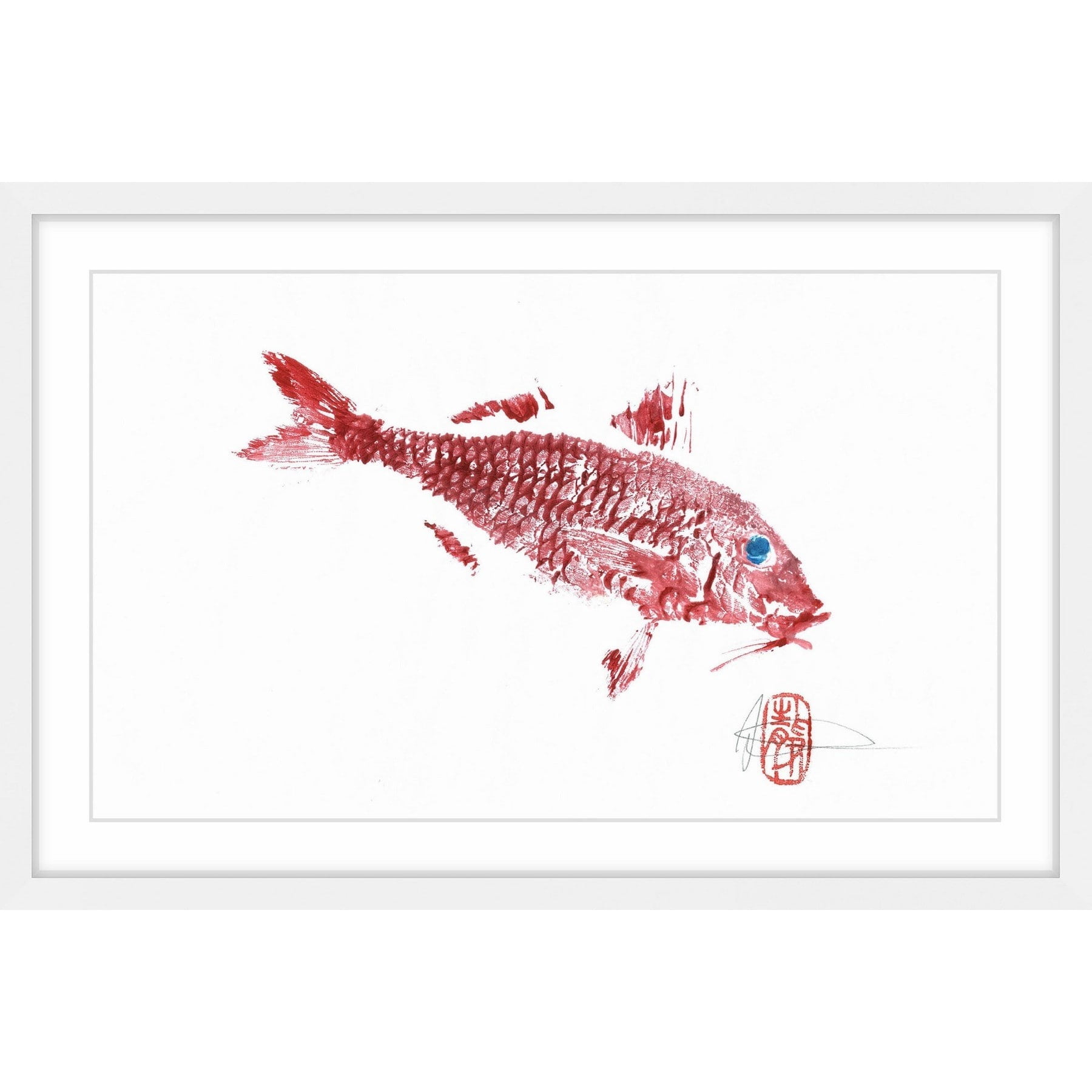 "Red Mullet" Framed Painting Print