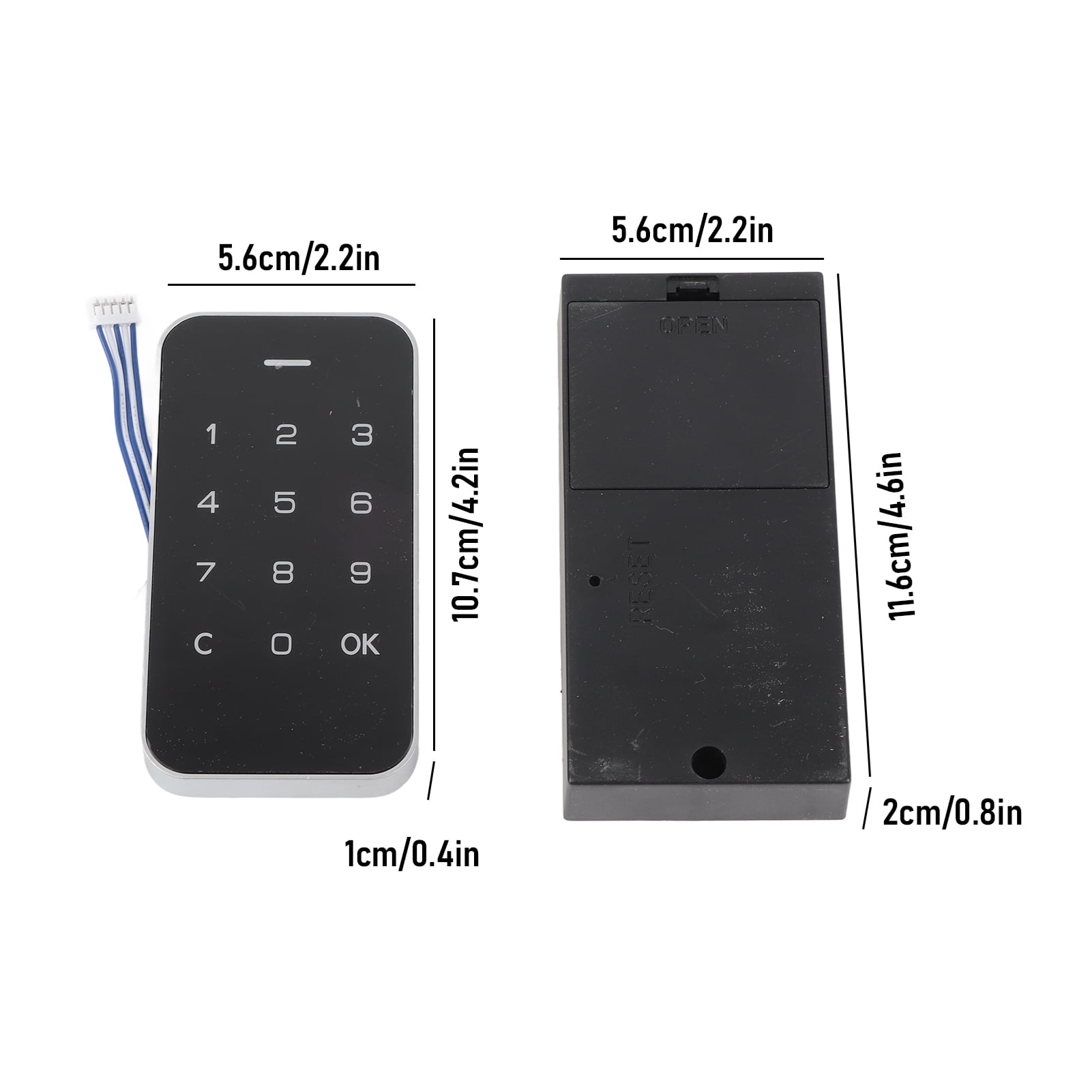 NFTIGB Smart Cabinet Lock Universal Password RFID Card Electronic Induction Keyless Entry for Wooden Chest Drawer Cupboard (5.12 inches / 13 cm) - No Batteries Included