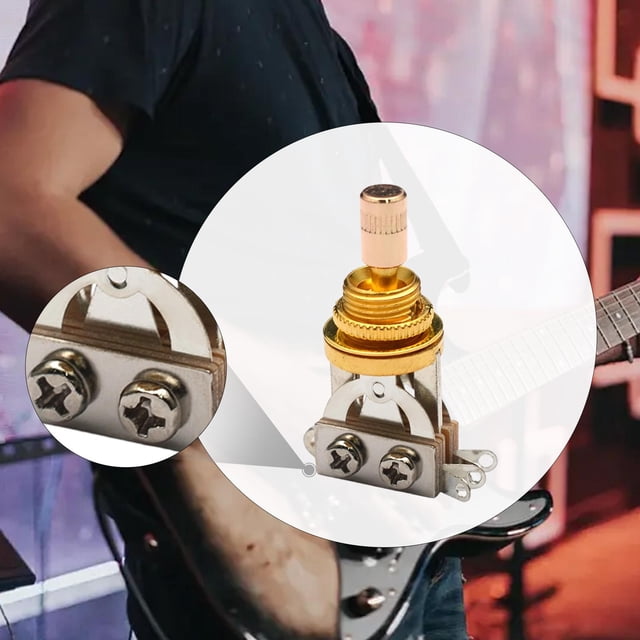 Interruptor de palanca de 3 vías para guitarra eléctrica, selector de pastillas, corto, versátil, confiable, fácil de instalar, reemplazo para hombres oro