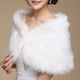 thumbnail image 3 of Qarigey Portable Soft Plush Shawl Lightweight Warm Cape Lady Wedding Bridal Shawls Exquisite Women Dress Thicken Type2, 3 of 6
