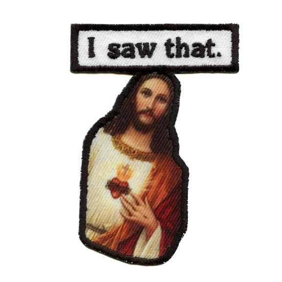 Jesus Is Always Watching Patch Funny Always Watching Embroidered Iron On