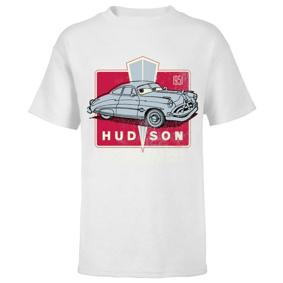 Disney and Pixar’s Cars Hudson Hornet 1951 - Short Sleeve T-Shirt for Kids - Customized-White