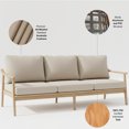 thumbnail image 6 of Amazonia Atacama 3-Seater FSC Certified Teak and Sunbrella Cushions Patio Sofa, Seating Capacity: 3, 6 of 9