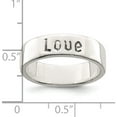 thumbnail image 4 of Sterling Silver Antiqued Love Ring (Size 6) Made In India qr337-6, 4 of 5