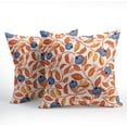 thumbnail image 2 of Fall Leaf Pumpkin Pillow Covers 20x20 Inch Seasonal Autumn Harvest Orange and Blue Outdoor Decorative Throw Pillows Set of 2 Thanksgiving Holiday Pillowcases for Couch Home Decor, 2 of 6