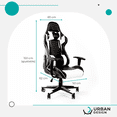thumbnail image 2 of Silla Gamer Ergonómica Reclinable Urban Design Blanco, 2 of 10