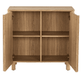 thumbnail image 3 of Bouclair Oak Wood Sideboard with Ribbed Doors, 3 of 4